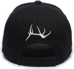 OC Sports RMEF11P Solid Back Adjustable Cap -Black | HIT a Double