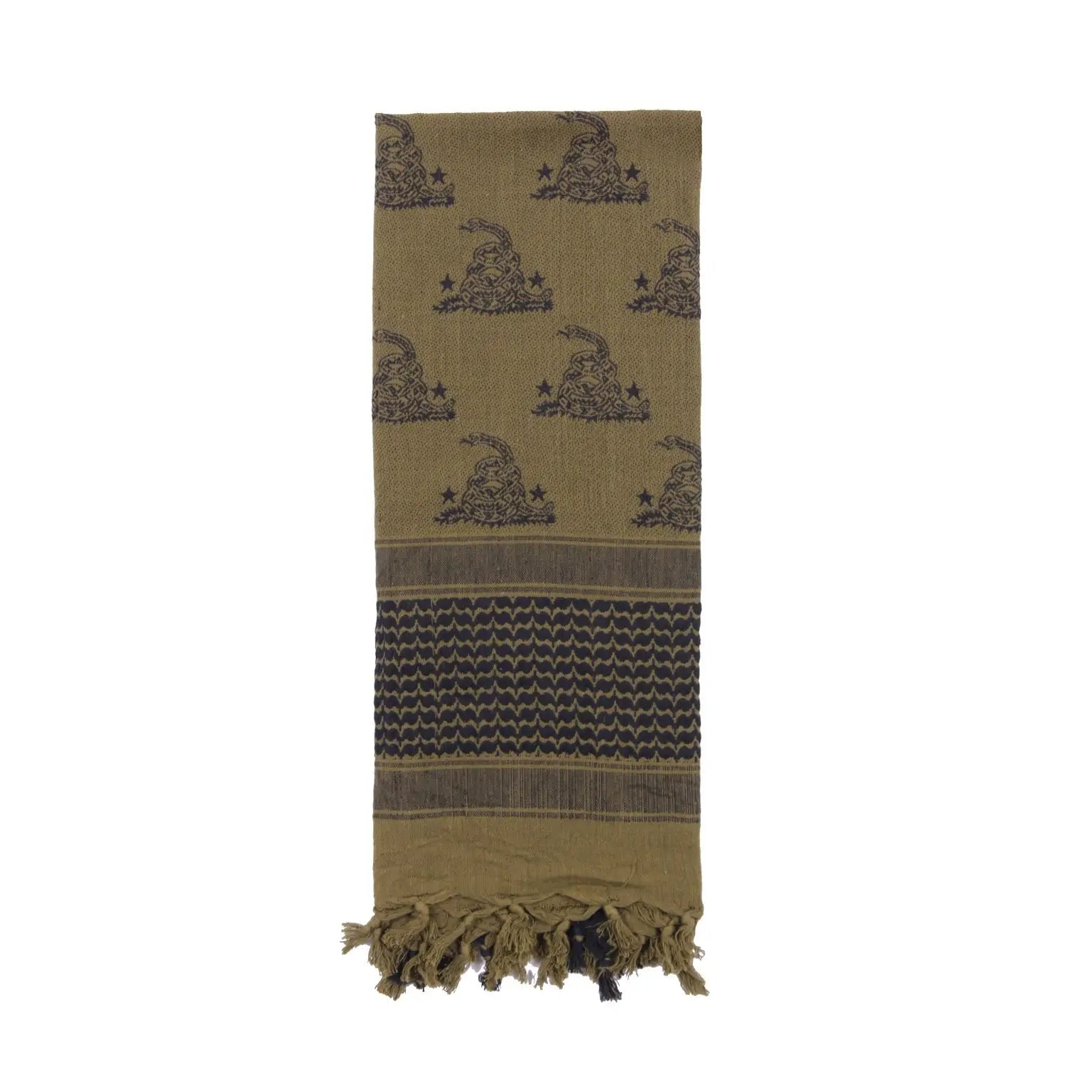 Rothco Gadsden Snake Shemagh Tactical Desert Scarf - Olive Drab / One Size