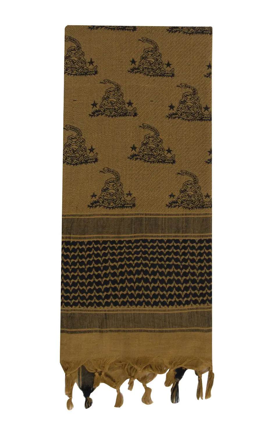 Rothco Gadsden Snake Shemagh Tactical Desert Scarf - Coyote Brown / One Size