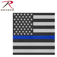 Rothco Thin Blue Line Flag Bandana Subdued / 22 x 22 Inches