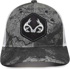 OC Sports RTF04A Structured Mesh Back Cap - Realtree Fishing WAV3 Mirage Gray White | HIT a Double