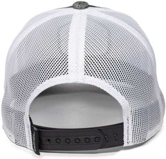 OC Sports RTF04A Structured Mesh Back Cap - Realtree Fishing WAV3 Mirage Gray White | HIT a Double