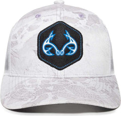 OC Sports RTF04A Structured Mesh Back Cap - Realtree Fishing WAV3 White White | HIT a Double