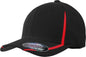 Sport-Tek STC16 Flexfit Performance Colorblock Cap - Black True Red - Black Red / 6 5/8’’ - 7 1/8’’