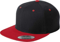 Sport-Tek STC19 Yupoong Flat Bill Snapback Cap - Black True Red - Black Red / 6 5/8’’ - 7 1/8’’