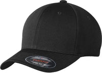 Sport-Tek STC22 Flexfit Cool & Dry Poly Block Mesh Cap - Black - Black / 6 3/4’’ - 7 1/4’’