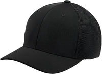 Sport Tek STC40 Flexfit Air Mesh Back Cap Black Black Black / 6 3/4’’ 7 1/4’’