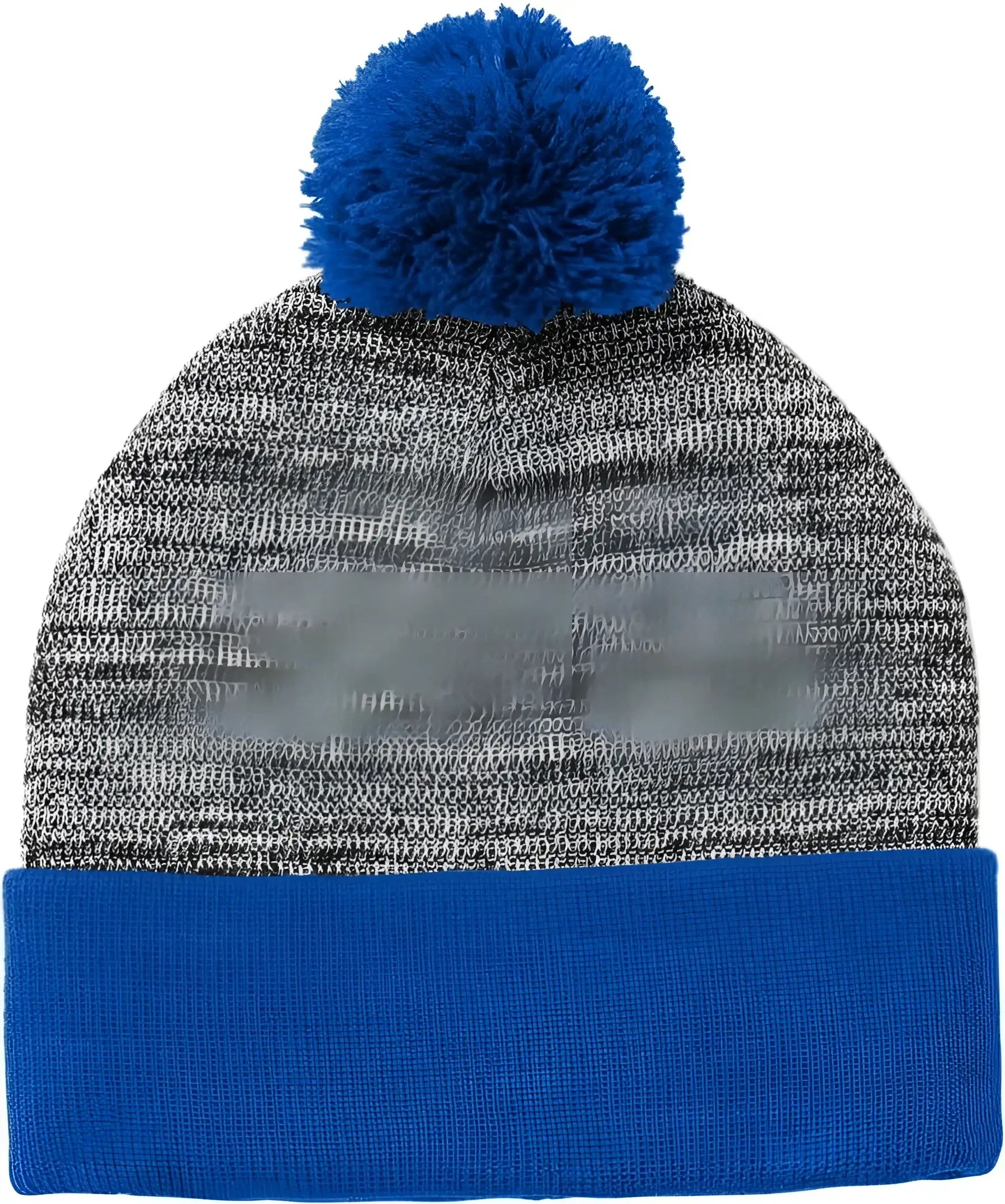 Sport Tek STC41 Heather Pom Pom Beanie STC41True Royal Gray Heather Royal / One Size Fits Most