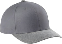 Sport-Tek STC43 Yupoong Curve Bill Snapback Cap - Graphite/ Gray Heather - Dark Gray / OSFA
