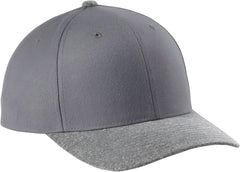 Sport-Tek STC43 Yupoong Curve Bill Snapback Cap - Graphite/ Gray Heather - Dark Gray / OSFA