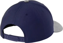Sport-Tek STC43 Yupoong Curve Bill Snapback Cap - True Navy/ Gray Heather - Navy Gray / OSFA