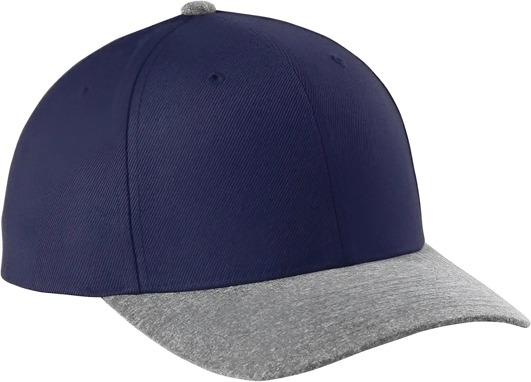 Sport-Tek STC43 Yupoong Curve Bill Snapback Cap - True Navy/ Gray Heather - Navy Gray / OSFA