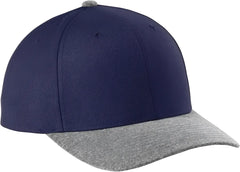 Sport-Tek STC43 Yupoong Curve Bill Snapback Cap - True Navy/ Gray Heather - Navy Gray / OSFA