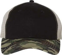 Sportsman 3100 Contrast-Stitch Mesh-Back Cap - Black Camo Stone - Black Gray / 6 5/8’’ - 7 3/8’’