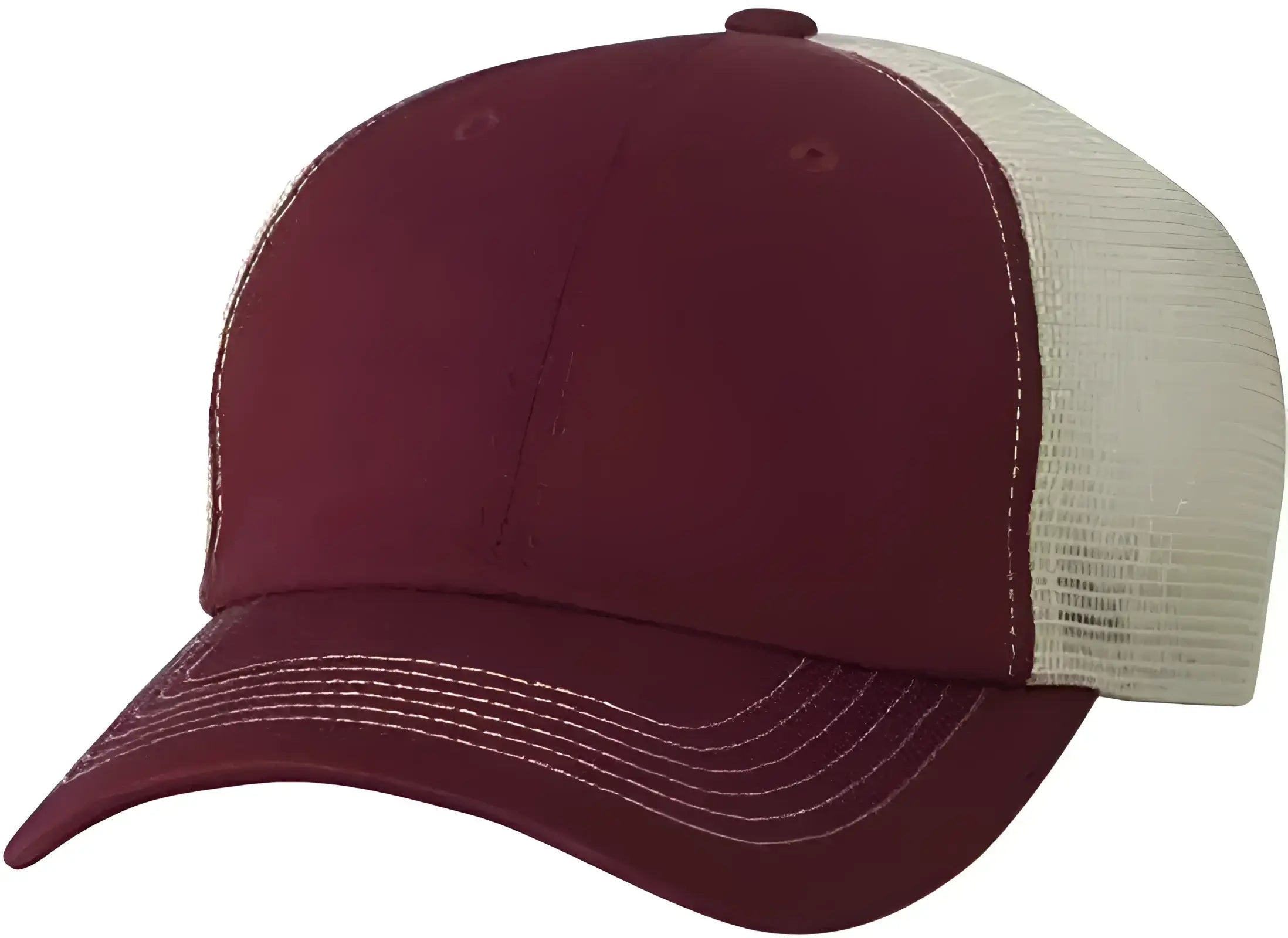 Sportsman 3100 Contrast-Stitch Mesh-Back Cap - Maroon Stone - Maroon / 6 5/8’’ - 7 3/8’’