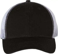 Sportsman AH80 Bio-Washed Trucker Cap - Black White - Black White / 6 5/8’’ - 7 3/8’’