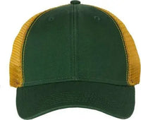 Sportsman AH80 Bio-Washed Trucker Cap - Dark Green Gold - Forest Gold / 6 5/8’’ - 7 3/8’’