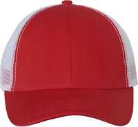 Sportsman AH80 Bio-Washed Trucker Cap - Red White - Red White / 6 5/8’’ - 7 3/8’’