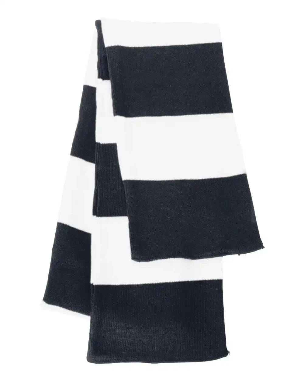 Sportsman SP02 Rugby-Striped Knit Scarf - Navy White - Navy White / One Size Fits Most