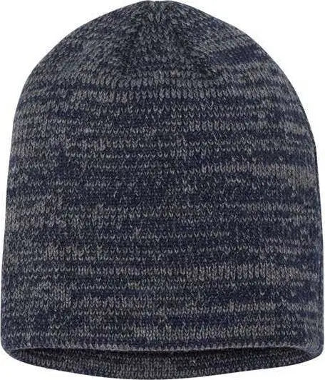 Sportsman SP03 8’’ Marled Knit Beanie - Navy Dark Grey - Navy Dark Gray / One Size Fits Most