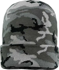 Sportsman SP12 12’’ Solid Cuffed Beanie Gray Camo Gray / One Size Fits Most