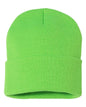 Sportsman SP12 12’’ Solid Cuffed Beanie - Neon Green - Green / One Size Fits Most