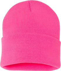 Sportsman SP12 12’’ Solid Cuffed Beanie - Neon Pink - Pink / One Size Fits Most