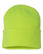 Sportsman SP12 12’’ Solid Cuffed Beanie - Neon Yellow - Neon Yellow / One Size Fits Most