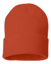Sportsman SP12 12’’ Solid Cuffed Beanie - Orange - Orange / One Size Fits Most