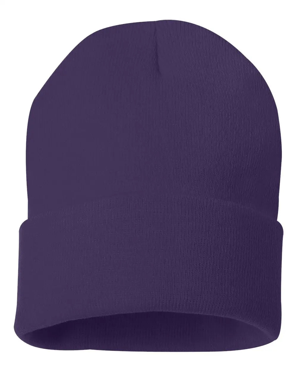 Sportsman SP12 12’’ Solid Cuffed Beanie - Purple - Purple / One Size Fits Most
