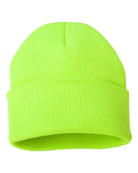Sportsman SP12 12’’ Solid Cuffed Beanie - Safety Yellow - Yellow / One Size Fits Most