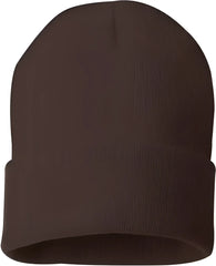 Sportsman SP12 Solid 12’’ Cuffed Beanie - Brown - Brown / One Size Fits Most