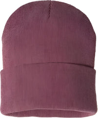 Sportsman SP12 Solid 12’’ Cuffed Beanie - Heather Cardinal - Cardinal / One Size Fits Most