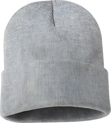 Sportsman SP12 Solid 12’’ Cuffed Beanie Heather Grey Gray / One Size Fits Most