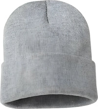 Sportsman SP12 Solid 12’’ Cuffed Beanie Heather Grey Gray / One Size Fits Most