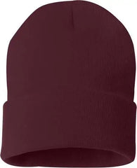 Sportsman SP12 Solid 12’’ Cuffed Beanie Maroon Maroon / One Size Fits Most