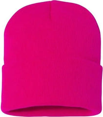 Sportsman SP12 Solid 12’’ Cuffed Beanie Neon Fuchsia Fuchsia / One Size Fits Most
