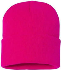 Sportsman SP12 Solid 12’’ Cuffed Beanie Neon Fuchsia Fuchsia / One Size Fits Most