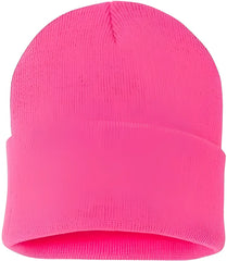 Sportsman SP12 Solid 12’’ Cuffed Beanie Neon Pink Pink / One Size Fits Most