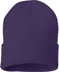 Sportsman SP12 Solid 12’’ Cuffed Beanie Purple Purple / One Size Fits Most