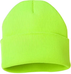 Sportsman SP12 Solid 12’’ Cuffed Beanie Safety Yellow Yellow / One Size Fits Most
