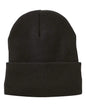 Sportsman SP12FL 12’’ Fleece Lined Cuffed Beanie - Black - Black / One Size Fits Most