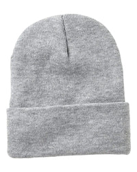 Sportsman SP12FL 12’’ Fleece Lined Cuffed Beanie - Heather Grey - Heather Grey / One Size Fits Most
