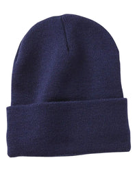 Sportsman SP12FL 12’’ Fleece Lined Cuffed Beanie - Navy - Navy / One Size Fits Most