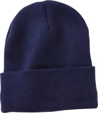 Sportsman SP12JL 12’’ Jersey Lined Cuffed Beanie - Navy - Navy / One Size Fits Most
