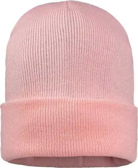 Sportsman SP12JL 12’’ Jersey Lined Cuffed Beanie - Pink - Pink / One Size Fits Most