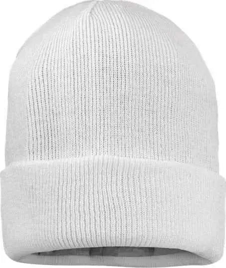 Sportsman SP12JL 12’’ Jersey Lined Cuffed Beanie - White - White / One Size Fits Most