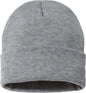Sportsman SP12JL Jersey Lined 12’’ Cuffed Beanie - Heather Grey - Gray / One Size Fits Most