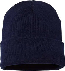 Sportsman SP12JL Jersey Lined 12’’ Cuffed Beanie - Navy - Navy / One Size Fits Most