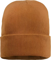 Sportsman SP12SL 12’’ Sherpa Lined Cuffed Beanie - Coyote Brown - Brown / One Size Fits Most